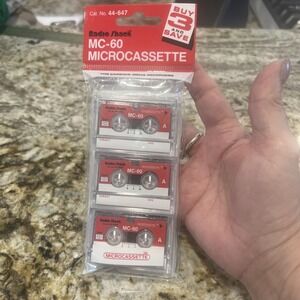 NEW SEALED RADIO SHACK 3 PACK MC-60 MICROCASSETTES 44-647C MADE IN JAPAN